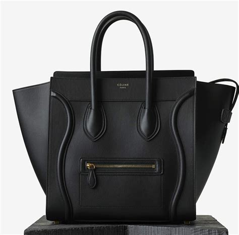 celine black mini luggage price|celine shoulder luggage tote price.